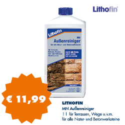 LITHOFIN MN Außenreiniger, 1 l, für Terrassen, Wege, Treppen, Mauersteine u.v.m. - für Natur- und Betonwerkstein